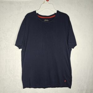 Polo Ralph Lauren Navy Blue With Red Pony Short Sleeve Tee Shirt Men's Size L